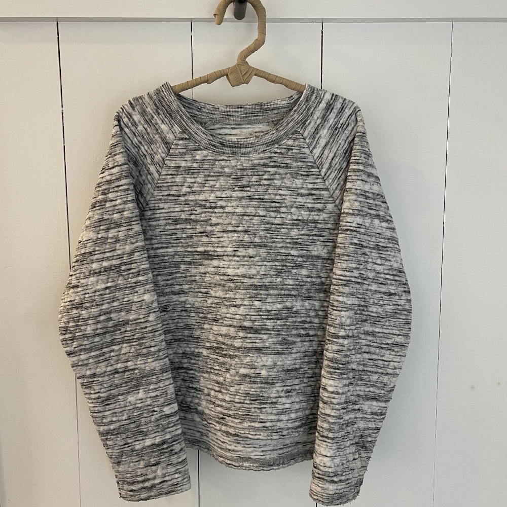 Zella Girl Long Sleeve White Quilted Sweatshirt (Little Girl) XS | 2/$25